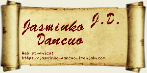 Jasminko Dančuo vizit kartica